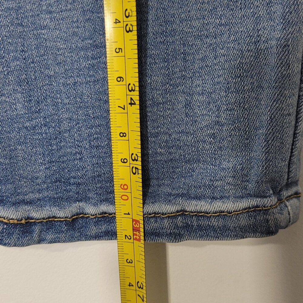 Buffalo David Bitton Blue Cotton Blend High-Rise Slim Fit Stretch Jean Size 10 - Picture 13 of 16